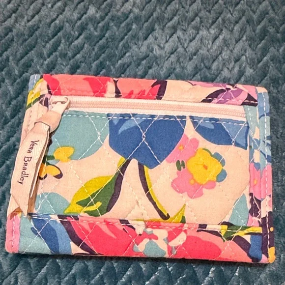 Vera Bradley Multicolor Floral Quilted Wallet in Pink, Blue & Yellow - Picture 7 of 7